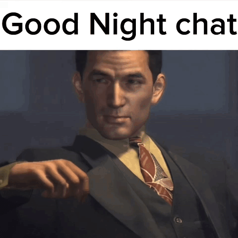 Man in Suit and Tie Saying Good Night Chat