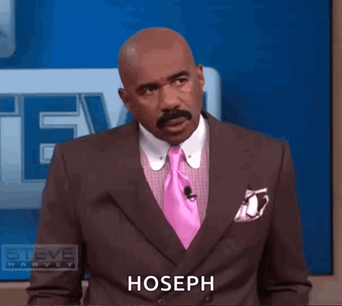 Man In Suit And Tie Saying Hoseph GIF
