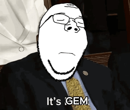 Man in Suit and Tie Saying It's Gem