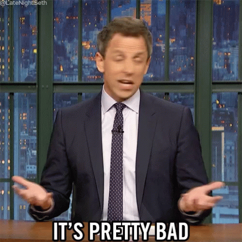 Man In Suit And Tie Saying It's Pretty Bad GIF