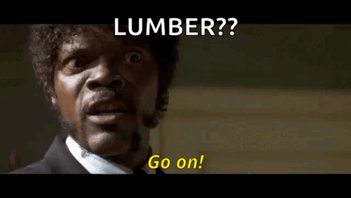 Man In Suit And Tie Saying Lumber Go On GIF