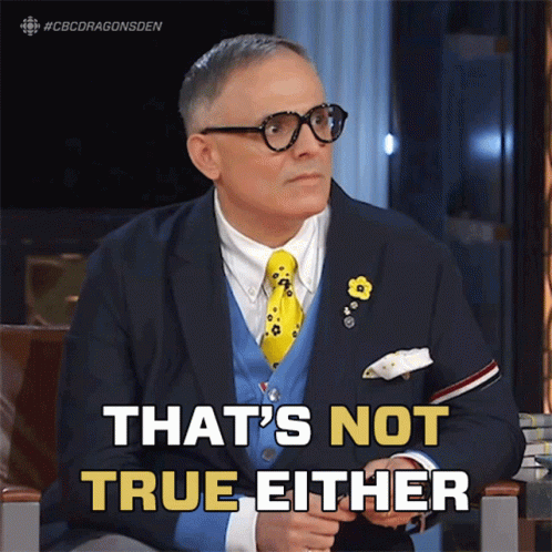 Man in Suit and Tie Saying Not True