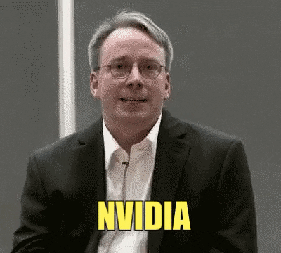 Man in Suit and Tie Saying Nvidia