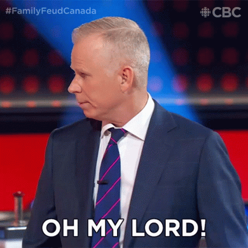 Man In Suit And Tie Saying Oh My Lord GIF