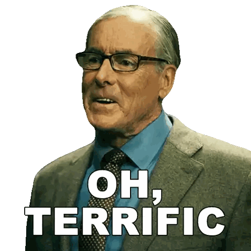 Man in Suit and Tie Saying Oh Terrific