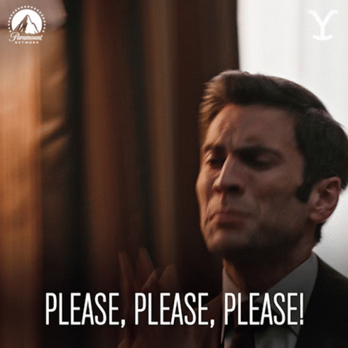 Man In Suit And Tie Saying Please GIF