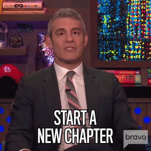 Man in Suit and Tie Saying Start a New Chapter