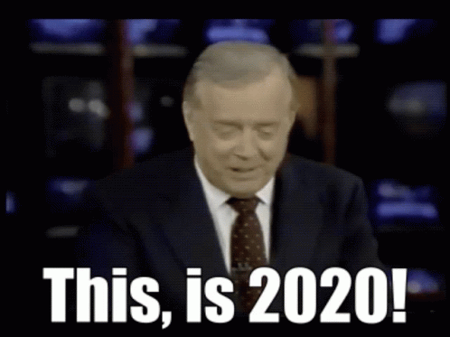 Man in Suit and Tie Saying This Is 2020