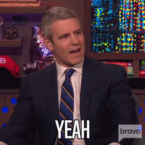Man in Suit and Tie Saying Yeah on Bravo