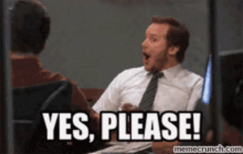 Man In Suit And Tie Saying Yes Please GIF