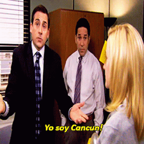 Man In Suit And Tie Saying Yo Soy Cancun GIF