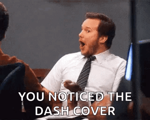 Man in Suit and Tie Saying You Noticed the Dash Cover