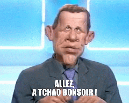 Man In Suit And Tie Says Allez A Tchao Bonsoir ! GIF