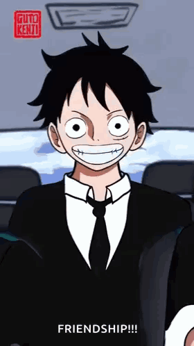 Man in Suit and Tie Says Friendship