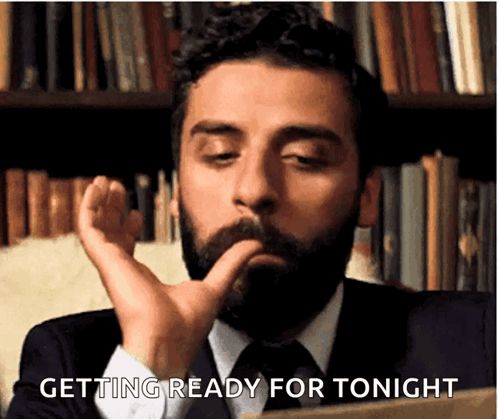 Man in Suit and Tie Says Getting Ready for Tonight