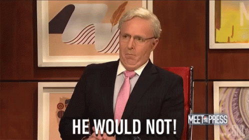 Man in Suit and Tie Says He Would Not on Meet the Press