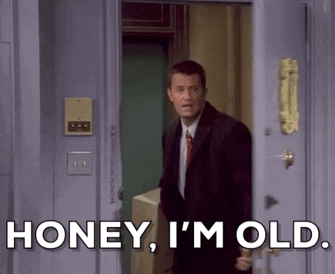 Man in Suit and Tie Says Honey I'm Old