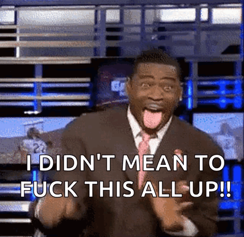 Man in Suit and Tie Says I Didnt Mean to Fuck This All Up