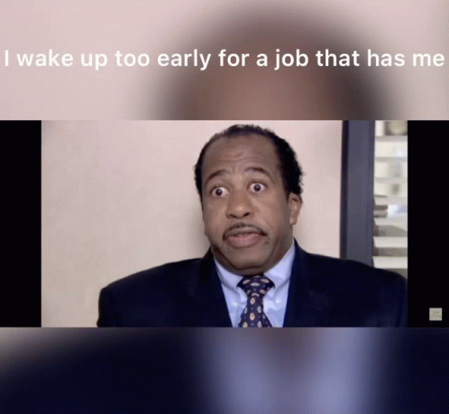 Man in Suit and Tie Says I Wake Up Too Early for a Job That Has Nothing to Do With Me