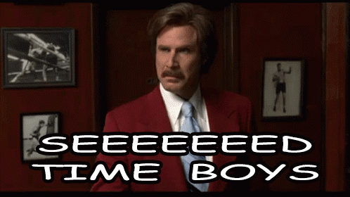 Man In Suit And Tie Says Seeeeed Time Boys GIF