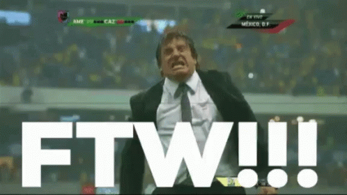 Man In Suit And Tie Screaming FTW GIF