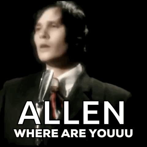Man In Suit And Tie Singing Allen Where Are Youuu GIF