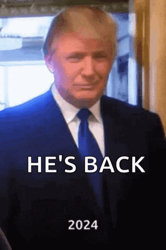 Man In Suit And Tie Smiling He's Back 2024 GIF