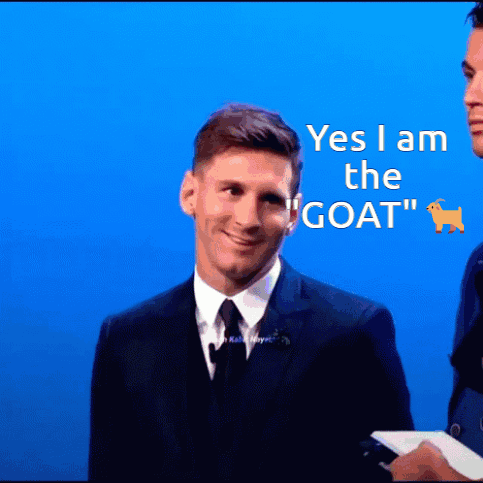 Man in Suit and Tie Smiling Says Yes I Am the Goat