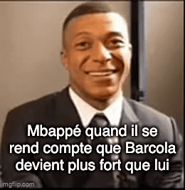 Man in Suit and Tie Smiling with Caption