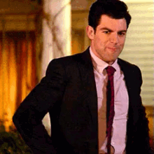Man in Suit and Tie Standing