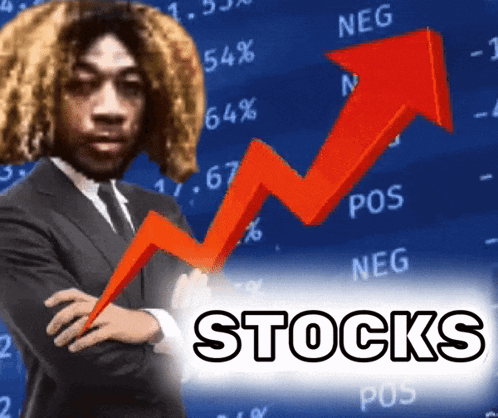 Man in Suit and Tie Stocks Chart
