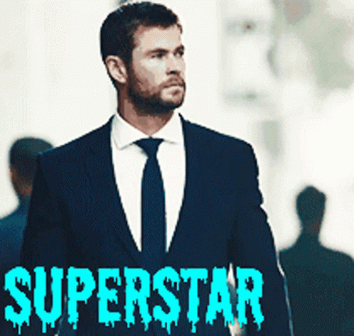 Man In Suit And Tie Superstar Poster GIF