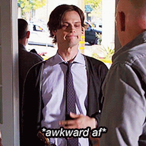 Man in Suit and Tie Talking to Another Man Awkward Af