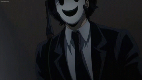 Man In Suit And Tie Wearing Mask GIF