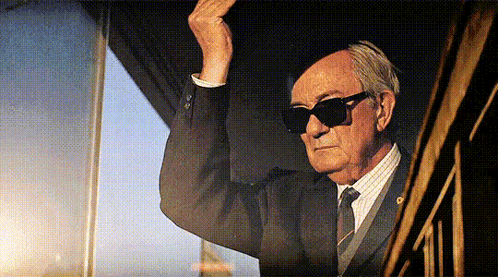 Man In Suit And Tie Wearing Sunglasses GIF