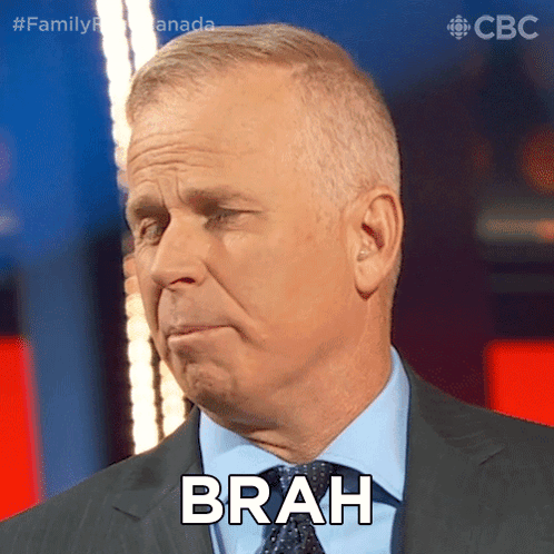 Man In Suit And Tie With Brah On Face GIF