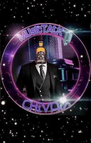 Man In Suit And Tie With Chivas Bottle GIF