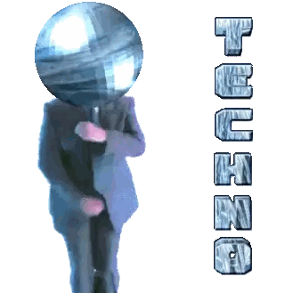 Man in Suit and Tie with Disco Ball Head