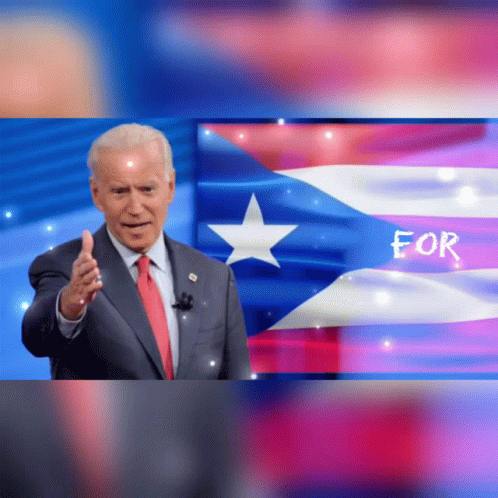 Man in Suit and Tie with Flag Saying For