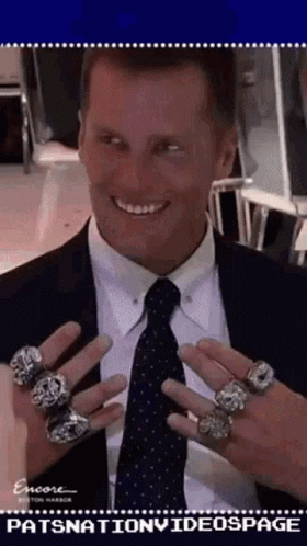 Man in Suit and Tie With Many Rings