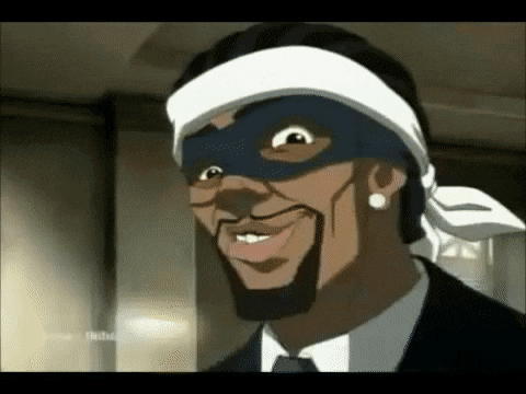 Man in Suit and Tie With Mask and Bandana