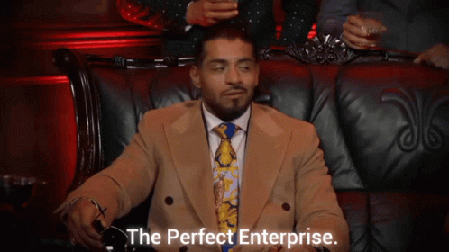 Man in Suit and Tie with Perfect Enterprise