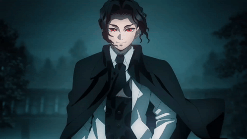 Man in Suit and Tie With Red Eyes
