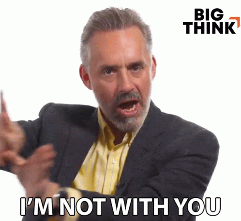 Man in Suit and Yellow Shirt Saying I'm Not With You
