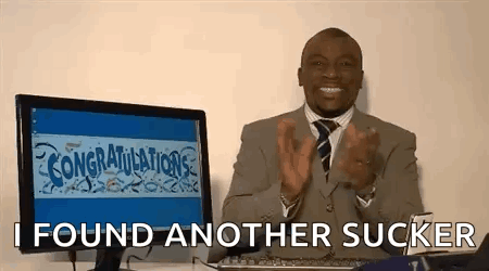 Man In Suit Applauding At Computer Screen GIF