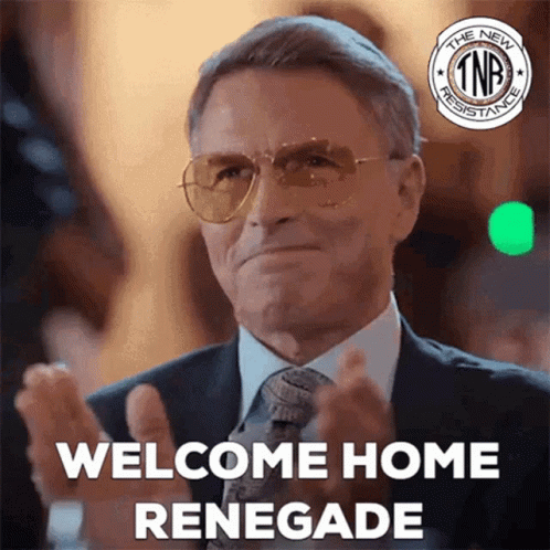 Man In Suit Applauds Welcome Home Renegade GIF