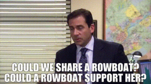 Man In Suit Asking Could We Share A Rowboat GIF