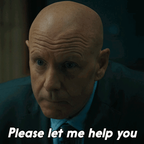 Man in Suit Asking for Help