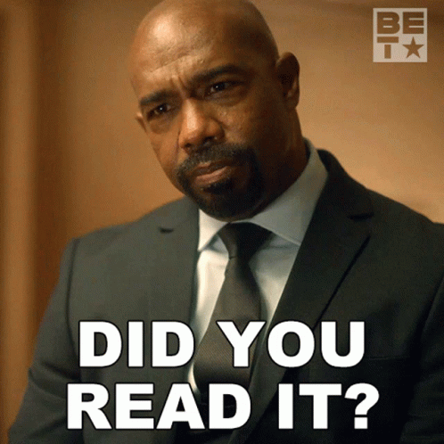 Man in Suit Asking If Read It
