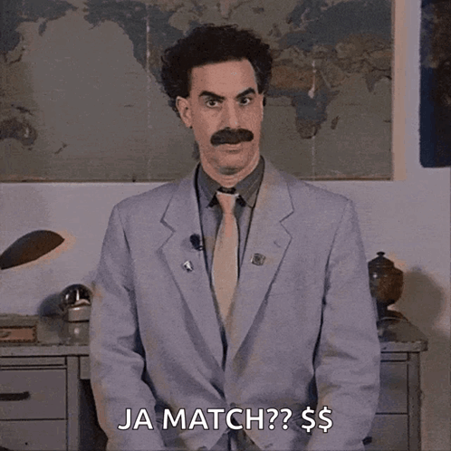 Man In Suit Asking Ja Match GIF